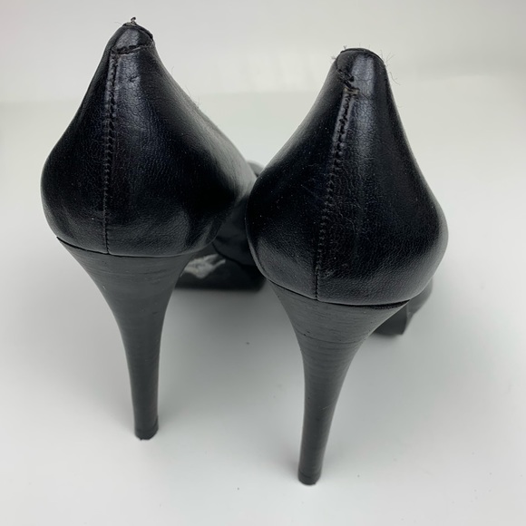 BCBGeneration Black Peep-Toe Heels Size 7 - Picture 4 of 6